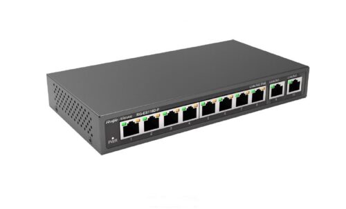 Ruijie-Reyee RG-ES110D-P 8-Port 100Mbps + 2 Uplink 1000Mbps Ports Unmanaged PoE/PoE+ Switch