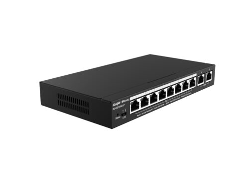 Ruijie-Reyee RG-ES210GC-LP 10-Port Gigabit Smart POE Switch with 8 PoE/POE+ Ports and 2 Gigabit RJ45 uplink ports