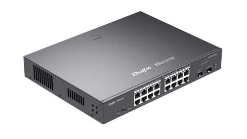 Ruijie-Reyee RG-ES218GC-P 18-Port Gigabit Smart POE Switch with 16 Gigabit RJ45 Ports including 16 POE/POE+ Ports and 2 SFP Slots