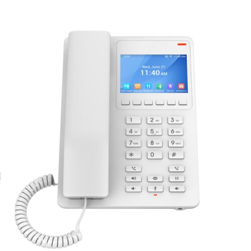 Grandstream GHP630 Compact Hotel Phone with Color LCD Screen - White