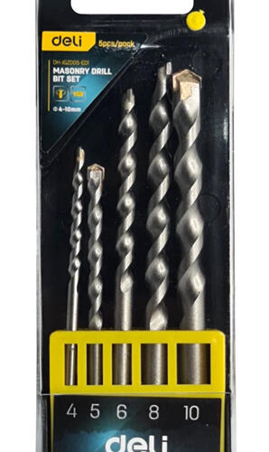 DELI DH-JGZ005-ED1 Σετ τρυπανιών τοιχοποιίας 4–10 mm, 5 τεμάχια