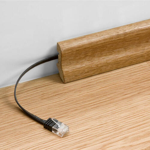 GOOBAY καλώδιο δικτύου 95383, CAT 6 U/UTP, flat, copper, 15m, μαύρο