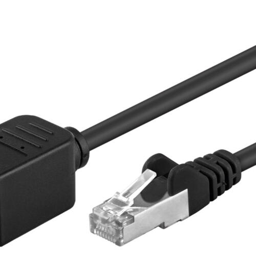 GOOBAY καλώδιο προέκτασης F/UTP CAT 5e 91885, copper, AWG 26, 10m, μαύρο