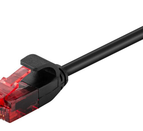 GOOBAY καλώδιο δικτύου 93717, CAT 6 U/UTP, slim, copper, 5m, μαύρο