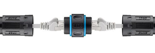 GOOBAY αδιάβροχος σύνδεσμος RJ45 Cat 6A 59582, IP68, μαύρος