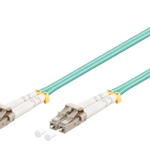 GOOBAY καλώδιο οπτικής ίνας LC-UPC 95750, Multimode OM3, 0.5m, τιρκουάζ