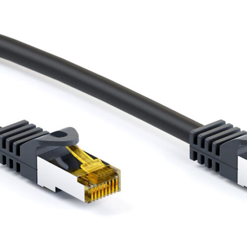 GOOBAY καλώδιο δικτύου 91608, CAT 7 S/FTP, 500MHz, CU, 2m, μαύρο