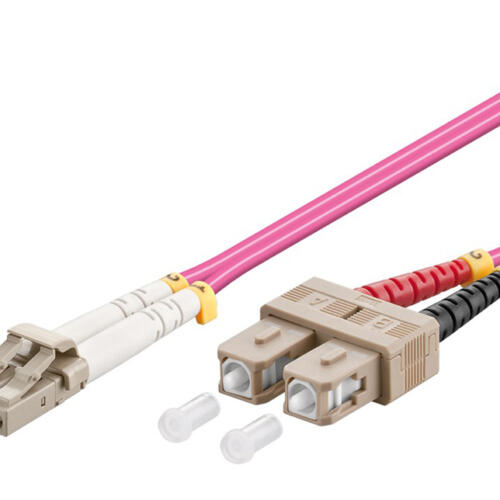 GOOBAY καλώδιο οπτικής ίνας LC-UPC σε SC-UPC 95944, Multimode OM4, 2m, βιολετί