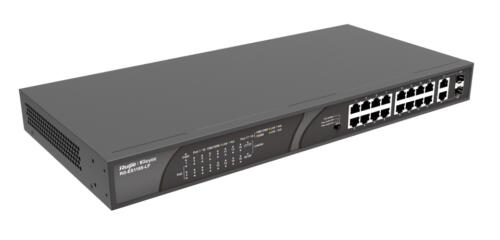 Ruijie-Reyee RG-ES118S-LP 16-Port Unmanaged PoE/PoE+ Switch with 2 Gigabit SFP Combo Uplink Ports