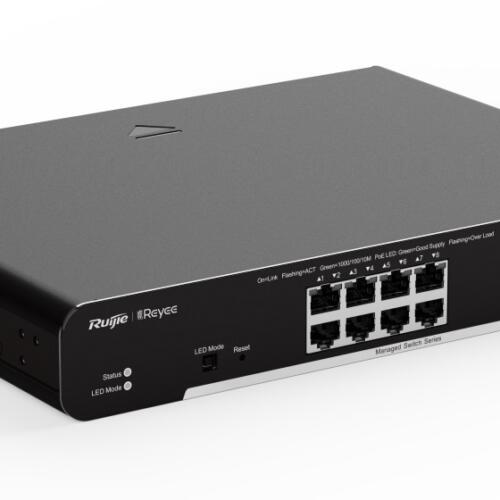 Ruijie-Reyee RG-NBS3100-8GT2SFP-P 10-Port Gigabit L2 Managed POE Switch with 8 Gigabit POE/POE+ Ports and 2 SFP Slots
