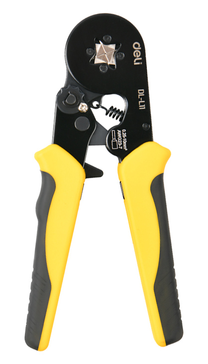 DL-L11.jpg Πρέσα ακροδεκτών DELI DL-L11 180 mm με κίτρινες και μαύρες λαβές