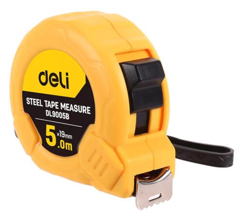 DL9005B.jpg Μέτρο DELI DL9005B 5 μέτρων με κλείδωμα, κλιπ ζώνης και λουράκι καρπού