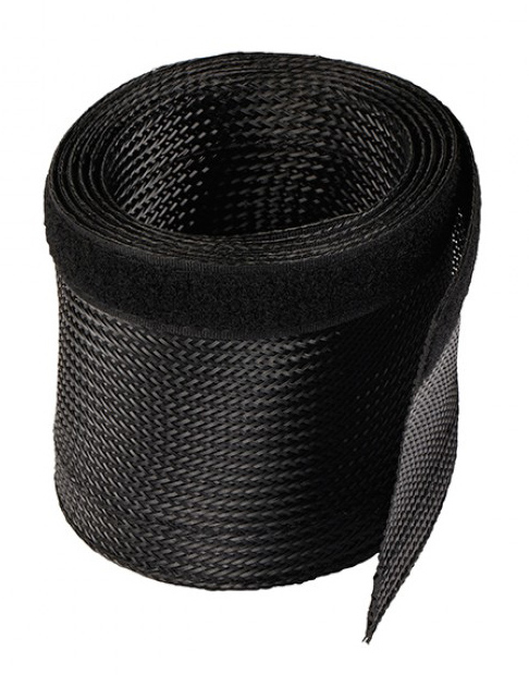 TIES-001.jpg Μαύρο κάλυμμα καλωδίων POWERTECH TIES-001 Flex Wrap 1,8 m σε ρολό