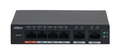 Dahua CS4006-4GT-60 – Cloud Managed switch με 4 θύρες PoE 1000Μbps και 2 θύρες Uplink 1000Mbps