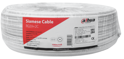 Dahua PFM941I-RG59N/21-100 – Καλώδιο CCTV ομοαξονικό RG59 και 2 αγωγούς τροφοδοσίας