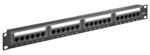 GOOBAY 93866 Patch panel 19″ / 1U, 24 θυρών Cat 6 UTP