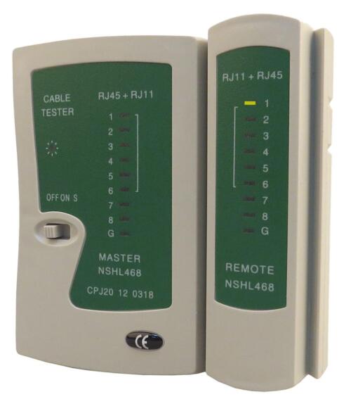 POWERTECH CAB-N044 Tester καλωδίων RJ11/RJ12/RJ45 POWERTECH CAB-N044 Tester καλωδίων RJ11/RJ12/RJ45