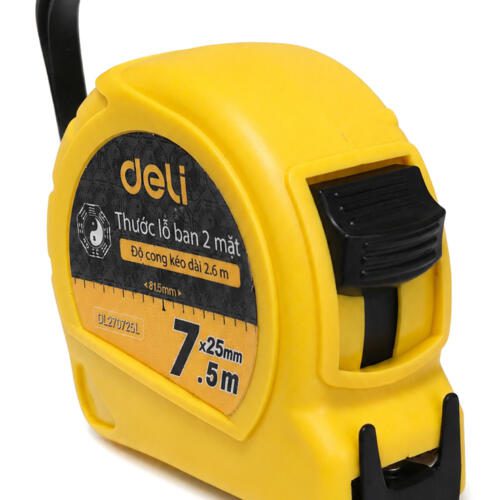 DELI DL270725L Μετροταινία 7,5 m × 25 mm με κλείδωμα