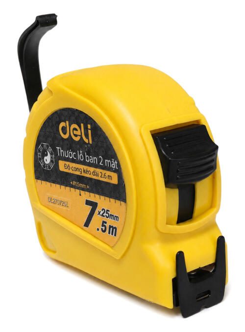 DELI DL270725L Μετροταινία 7,5 m × 25 mm με κλείδωμα