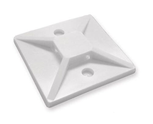 POWERTECH TIES-004 Αυτοκόλλητες βάσεις 30 × 30 mm, 50 τεμάχια