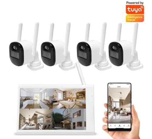 KIT-THS-1452 Ασύρματο κιτ NVR 3MP με 4 κάμερες και οθόνη LCD 10.1 ιντσών KIT-THS-1452