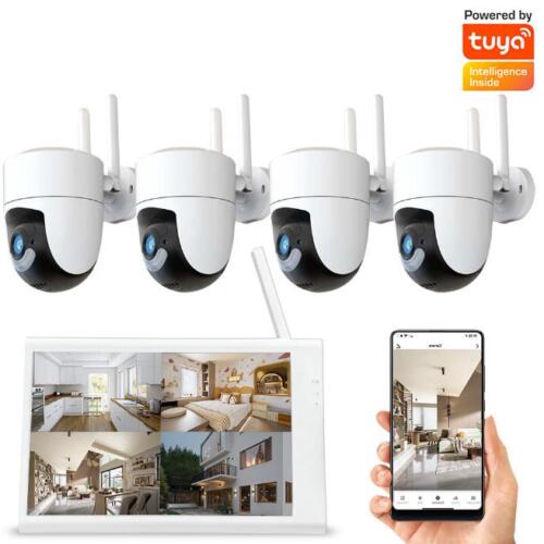 Ασύρματο κιτ NVR 3MP με 4 κάμερες και οθόνη LCD 10.1 ιντσών KIT-THS-1453