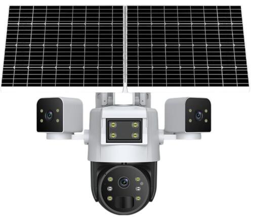 IP4-THS-942 Ηλιακή κάμερα 4G Dome 2MP + 2MP + 2MP με πάνελ 14W IP4-THS-942